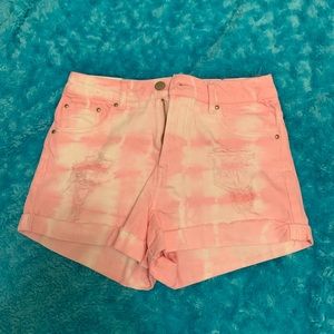 pink distressed denim shorts NEW WITH TAGS!